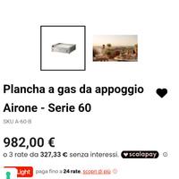 Piastra a GAS Professionale AIRONE