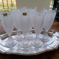 Set di sei bicchieri da champagne in cristallo