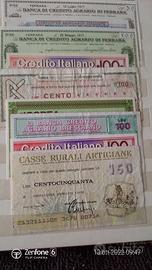 MINIASSEGNI VINTAGE IN LIRE ITALIANE 