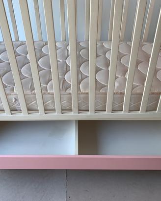 Lettino culla MIBB con cassettone e materasso