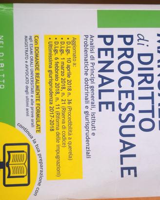 MANUALE DI DIRITTO PROCESSUALE PENALE