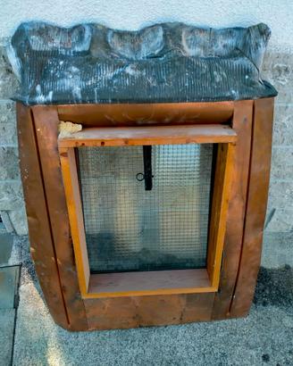 Lucernario 45x55 con conversa in rame