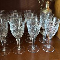 Servizio 12 calici in cristallo molato vintage