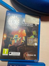 Lotto 4 Giochi PS Vita Uncharted Minecraft Tennis