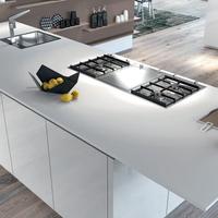 Cucina lineare con maniglia / Larghezza 3450 mm