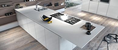 Cucina lineare con maniglia / Larghezza 3450 mm