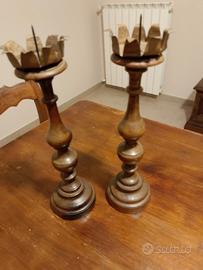 candelieri in legno Antichi 