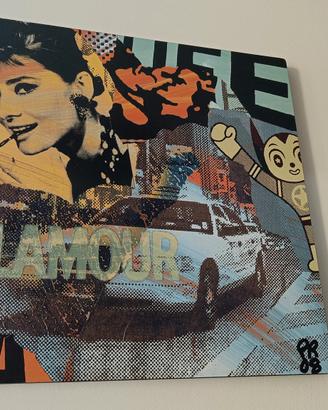 Quadro glamour con Audrey Hepburn