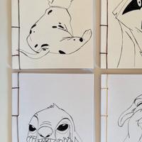 Set di 4 quaderni A5 tema disney