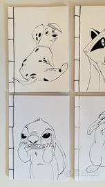 Set di 4 quaderni A5 tema disney