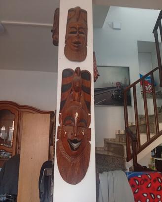 maschere in legno 