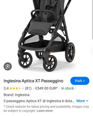 trio inglesina aptica xt completo blu