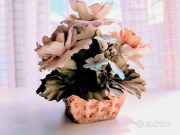 Cestino fiori Capodimonte Visconti Mollica