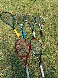 Set 6 racchette da tennis babolat wilson