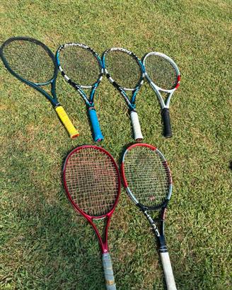 Set 6 racchette da tennis babolat wilson