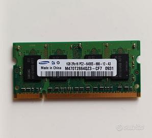 RAM 1GB DDR2 PC2-6400 800 MHz Samsung