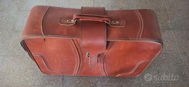valigia in pelle vintage