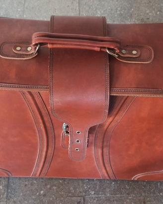 valigia in pelle vintage