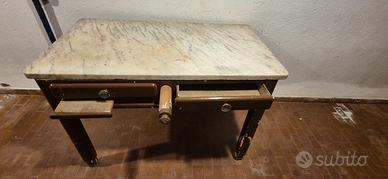 TAVOLO PER IMPASTARE  CON PIANO IN MARMO CM 125X70