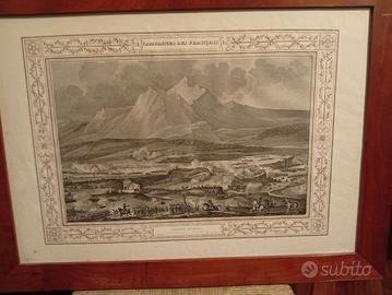 Incisione originale Battaglia di Rivoli 1806