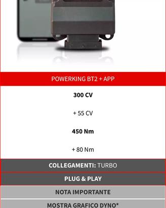 Centralina aggiuntiva powerking BT2