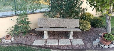panchina giardino cemento