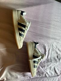 Adidas campus crystal white/core black/off white