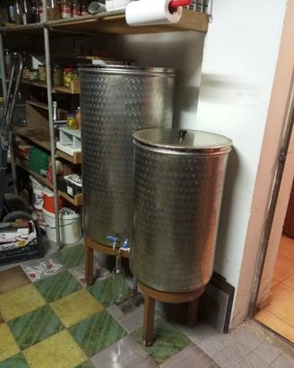 botti per vino in acciaio inox