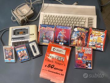 Commodore 64 con vari giochi