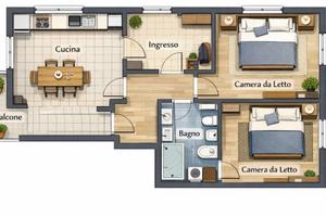 TRILOCALE IN VIA CASTELDELFINO (PRESSI):  550 EURO