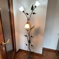 Lampada da terra floreale con 3 luci