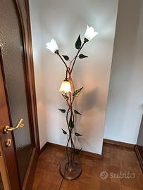 Lampada da terra floreale con 3 luci