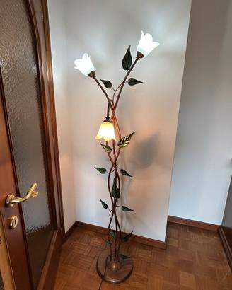 Lampada da terra floreale con 3 luci