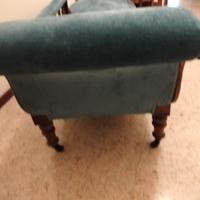 dormeuse velluto azzurro ristrutturata