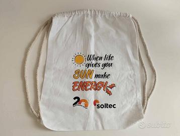 Zaino sacca bianco unisex