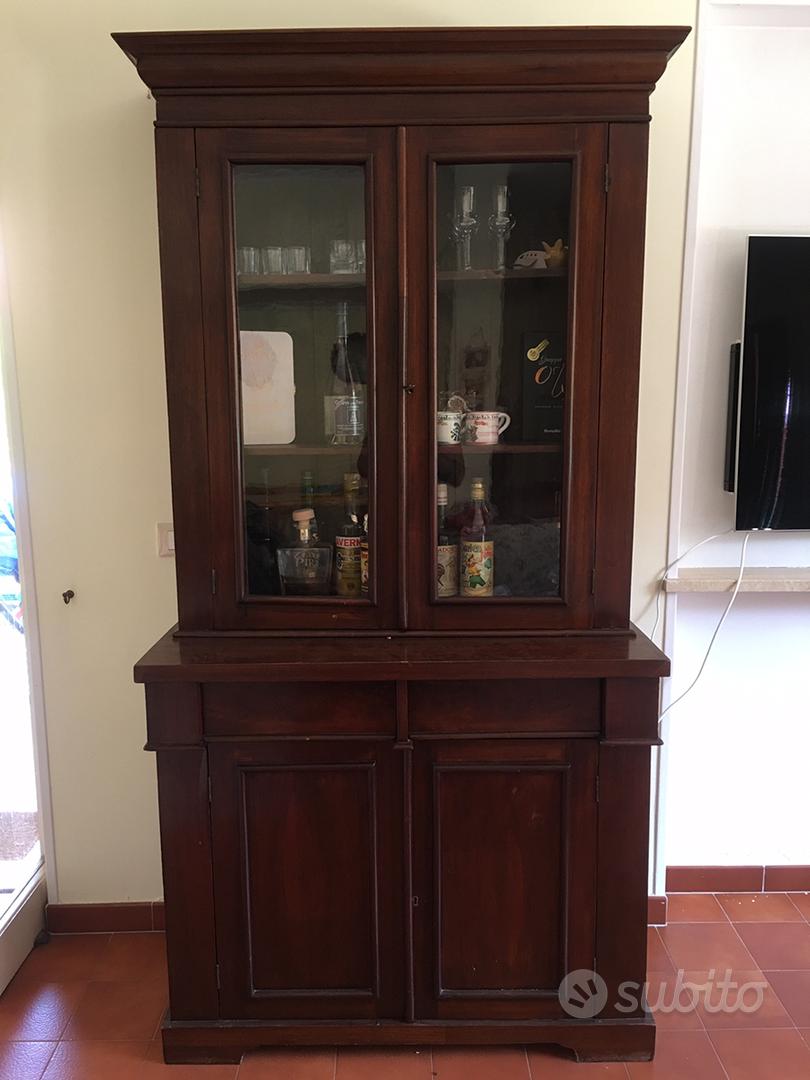 Credenza antica doppio corpo in noce '800 Arredamento e Casalinghi In