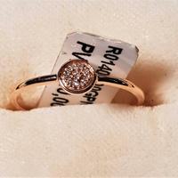 Anello Oro Giallo 18 Carati  con diamante 0,02 ct