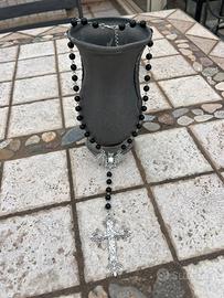 Collana - Rosario - Gotico con Pipistrello e Croce