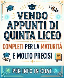 Appunti di quinta liceo completi per la maturità