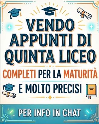 Appunti di quinta liceo completi per la maturità