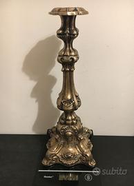 Candelabro antico - metallo argentato.