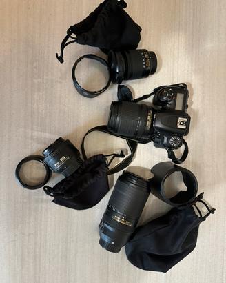 Nikon D7500 con 3obiettivi