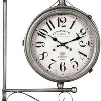 Orologio Bifacciale Vintage in Ferro Battuto Stile