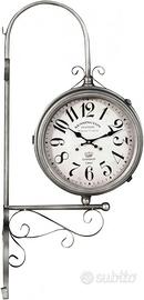 Orologio Bifacciale Vintage in Ferro Battuto Stile