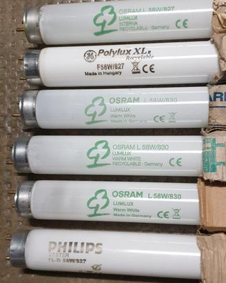 tubo fluorescente 58W T8 varie tonalita