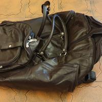 Borsone trolley in pelle