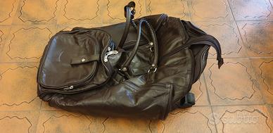 Borsone trolley in pelle