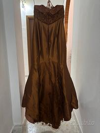 Vestito da cerimonia marrone