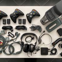 Xbox 360 Elite con controller e molti accessori