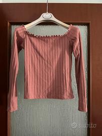 Maglia a maniche lunghe rosa